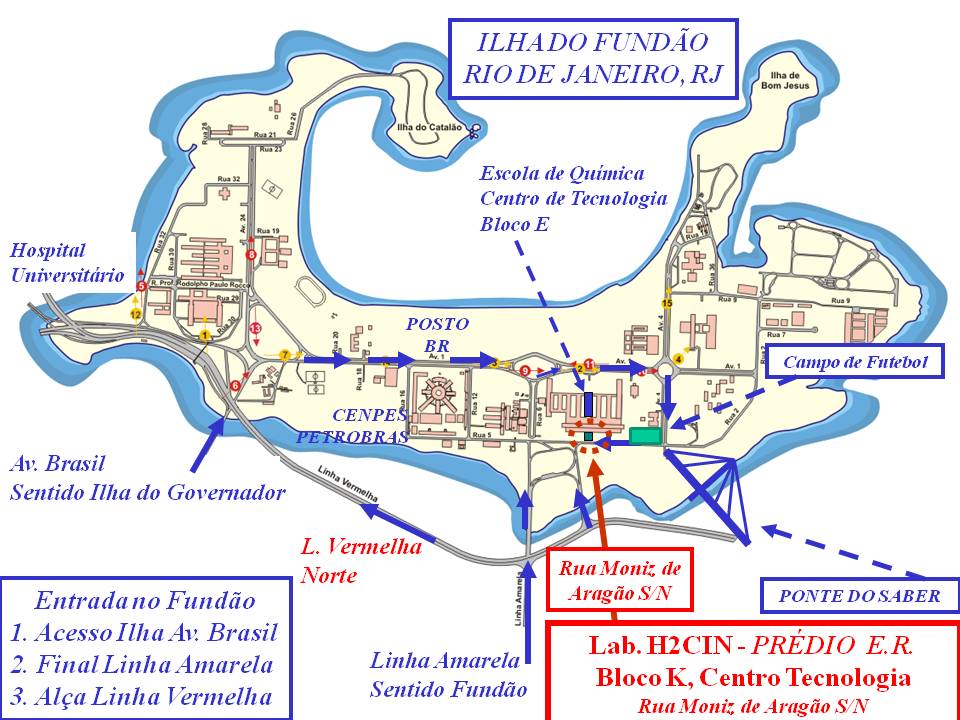 Mapa da Ilha do Fundão